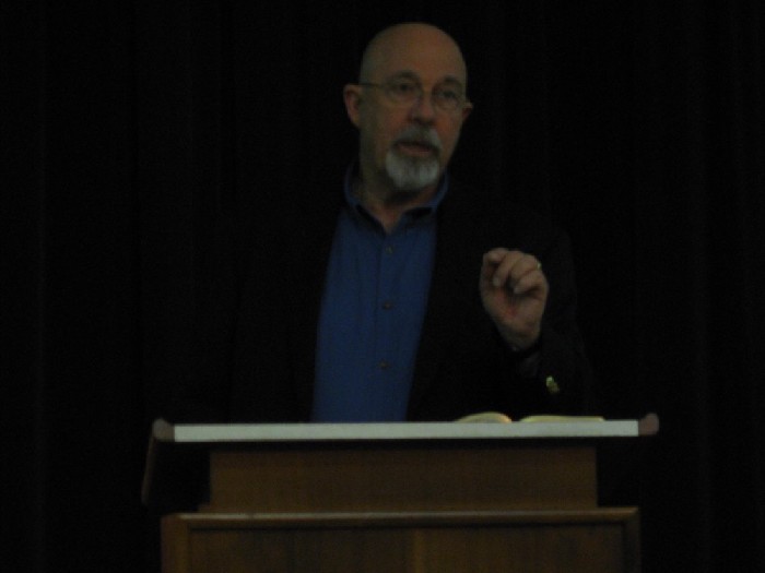 Preaching the word.